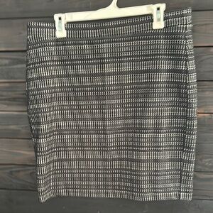 Black and White Striped Women's Skirt